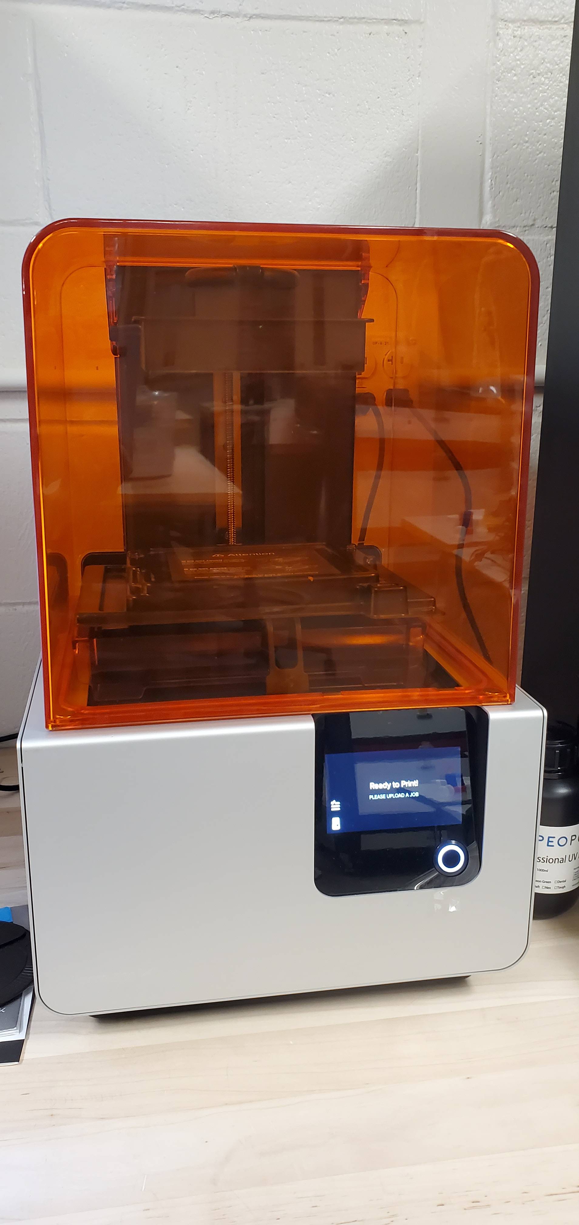 SLA Resin 3D printer in the rapid prototyping lab